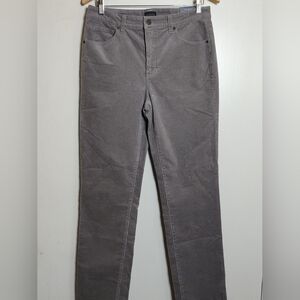 Talbots Gray Corduroy Straight Leg Slimming Pants